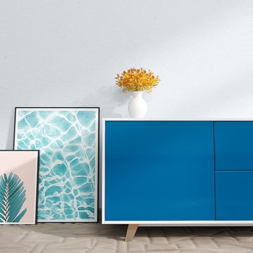 Decotalk Blue Contact Paper for Countertops Waterproof Navy Blue Contact Paper Peel and Stick Wallpaper for Cabinets Decorative Wallpaper Self Adhesive Solid Blue Vinyl Wrap Removable Matte 12" x120
