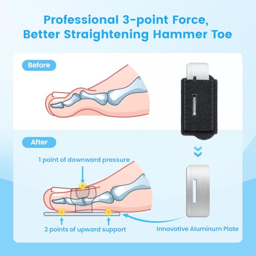 Hammer Toe Straightener Corrector Wrap for Women & Men, Hammer Toe Splint Support - 4 in package
