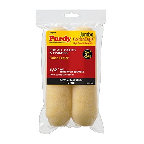 Purdy 140626023 Jumbo Mini Golden Eagle Roller Replacement, 2-Pack, 6-1/2 inch x 1/2 inch nap