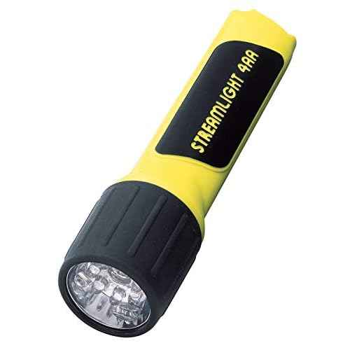 Streamlight 68202 4AA ProPolymer LED, Flashlight with Batteries, Yellow (Clam Pack) - 67 Lumens