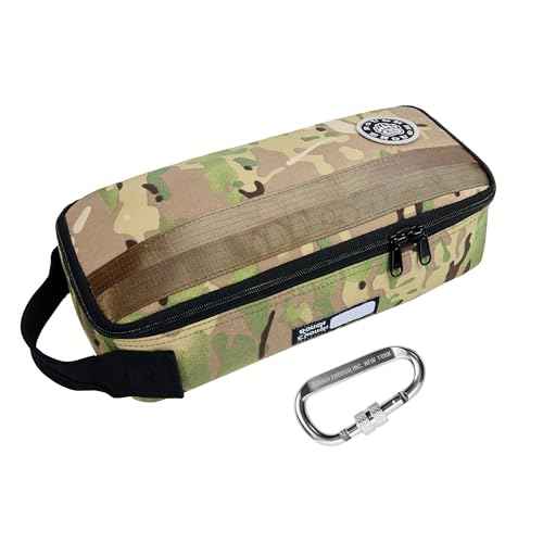 Rough Enough Small Tool Bag with Zipper 12" Portable Tool Pouch Case, Heavy-Duty Padded Organizer for Electricians, Motorcycle Repair and Camping, Camo