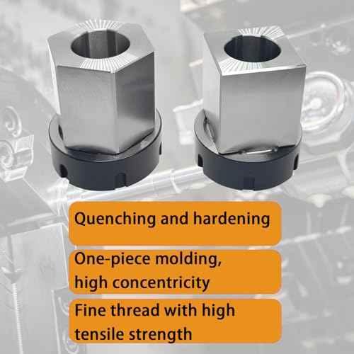 ER-40 Square and Hex Collet Chucks Block 0.005 mm Accuracy Carbon Steel Workholding Holder for CNC Lathe Engraving Machine