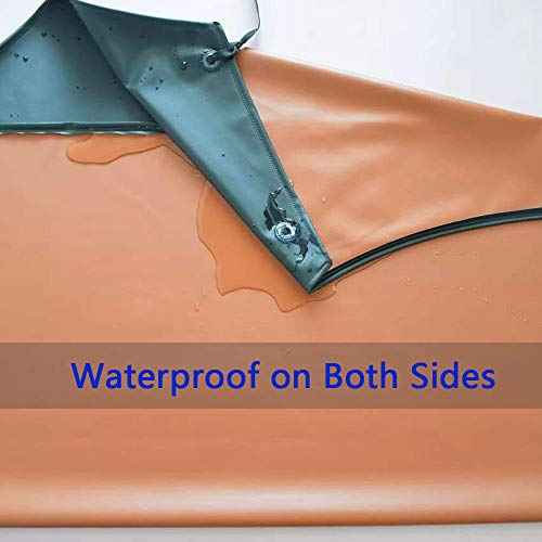 K Y KANGYUN 3 Pack Men's Black Waterproof Rubber Vinyl Work Apron- 43"x29" Heavy Duty Model,Best for Staying Dry When Dishwashing, Lab Work, Butcher, Dog Grooming, Cleaning Fish