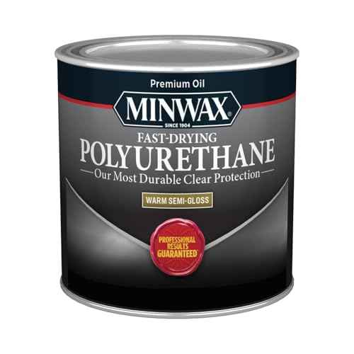 Minwax Fast Drying Polyurethane Protective Wood Finish, Clear Semi-Gloss, ¨ö Pint