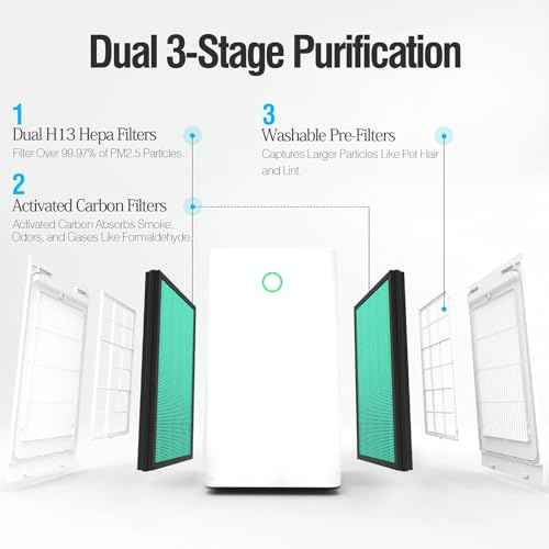 KXY550 Replacement Filter for Airplus and Intehome Air Purifiers - 2 Pack (Set of 2 Filters)