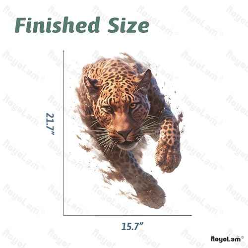 Running Leopard Wall Decals Removable Animal Vinyl Stickers for Nursery Living Room and Gym Jungle Theme Decor Peel and Stick Wall Art