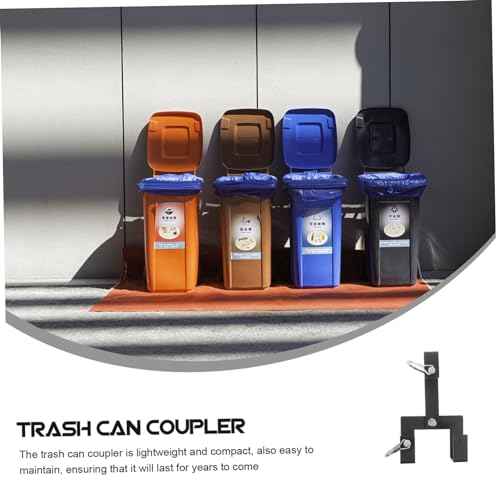 Wheeled Trash Can Coupler Connector Clip for Hauling Multiple Garbage Containers Durable Heavy Duty Trash Can Hook for Transport and Storage