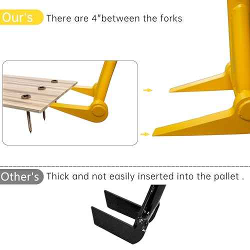 Upgrade ZOOKASEA Pallet Buster 45" with Handle, Heavy Duty Deck Board Removal Tool,Non-Slip Pry Bar Breaker for Flooring, Framing, Roofing and Construction