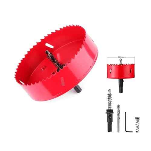 4 Inch / 102mm HSS Bi-Metal Hole Cutter with Pilot Drill Bit, Hole Saw for Wood, Plastic, Drywall, Metal Sheet