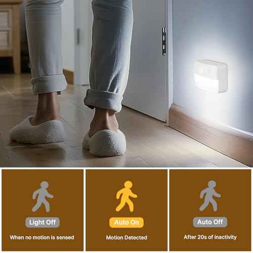 16 Pack Motion Sensor Stair Lights for Indoor, Wireless RGB Battery Operated Night Light, Led Stick On Hallway Closet Under Cabinet Stairway Automatic Lamp for Bedroom Kitchen Bathroom