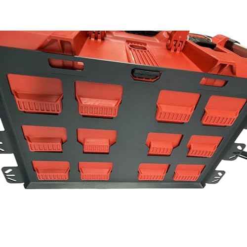 VELCKING for Milwaukee Packout Mounting Plate, Metal Storage Base, Wall and Floor Compatible Toolbox Mount (BLACK, 1-Full Plate)