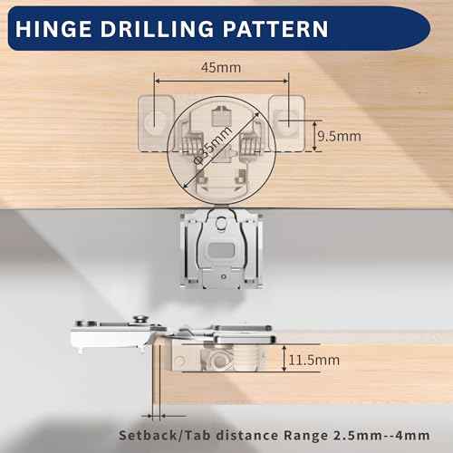 Burks Hinges 30 Pack 1/2'' Overlay Soft Close Hinges for Kitchen Cabinets - Stainless Steel, Anti-Rust, Self Closing Concealed Hinges, Installation Instruction and Screws Included