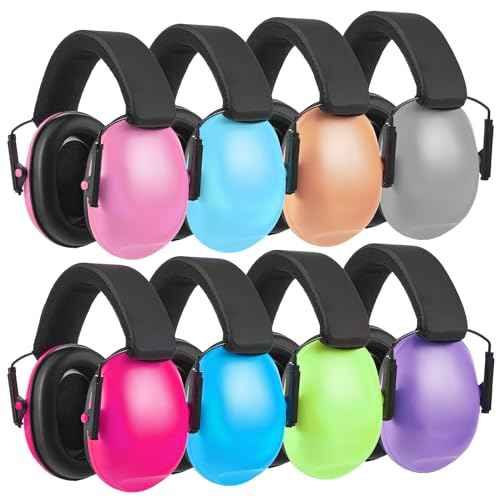 Amylove 8 Pcs Kids Ear Protection Noise Cancelling Headphones Noise Reduction Ear Muffs 27dB Hearing Protection (8 Colors)