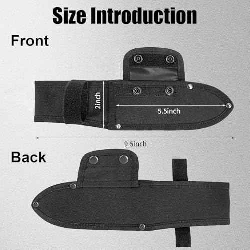 Universal Knife Sheath,Oxford Chef Knife Sheaths for Fixed Blade Knives, Knife Scabbard Cover, Shop Knife Sheath Knives Sleeves Case Edge Guards Blade Protectors for Outdoor (Black, 5.5 x 2 Inch)