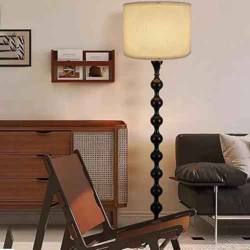 Modern White Drum Lamp Shades Set of 2, 16"x16"x12" Large Spider Fitter Shade, Linen Fabric Table & Floor Lamp lampshade Replacement for Bedroom, Living Room, Easy Assembly (Harp/Finial Not Included)
