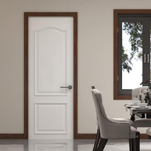 YENHOME Wood Wallpaper Border Peel and Stick Wood Grain Tape Walnut Wooden Wallpaper Border Trim Removable Wooden Wall Paper Border for Bedroom Furniture Bulletin Board Mirror Frame Border 3" X236"
