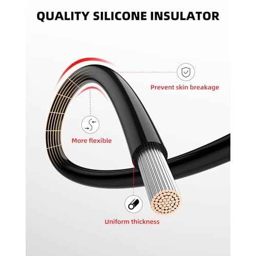 NAOEVO 10 Gauge Wire 90ft, 10 AWG Wire 6 Colors 15ft Each Spool, Flexible Silicone Tinned Copper Electrical Cable, Wiring kit for Breadboard/Automotive/DIY/Battery, 200¡É