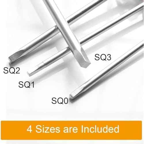Square Head Screwdriver Set 4 Sizes SQ0 SQ1 SQ2 SQ3 Square Screwdriver Tool Kits Magnetic Tips