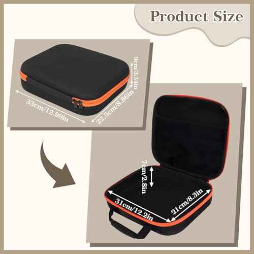 Waterproof Tool Bag,Shockproof Tool Box,Hard Travel Storage Carrying Protective Case for Cordless Drill/Driver,Fabric Accessory Storage Case for Electric Grinder Drill Convenient