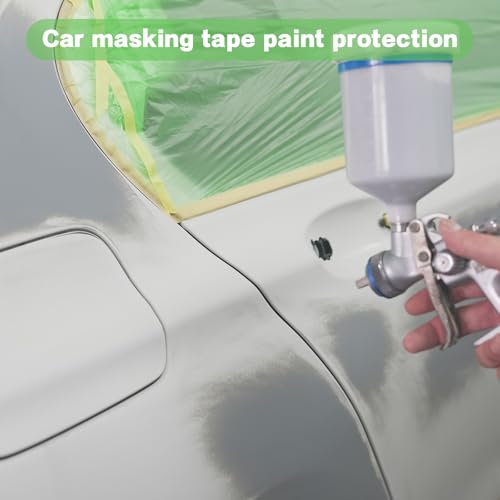 Pre-Taped Masking Film for Painting 44 in x 65 ft Painters Plastic Roll Painters Plastic with Tape£¨1Rolls£©