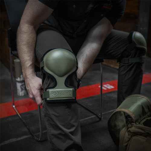 GRITR Tactical Knee Pads for Work, Hunting, Construction, Gardening, Paintball w/Foam Padding, Hard Shell & Adjustable Straps - Heavy Duty Professional Knee Protectors for Men & Women