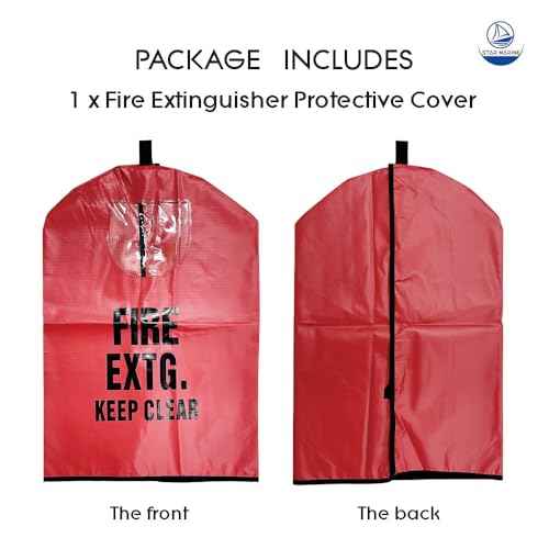 Heavy Duty Fire Extinguisher Cover with Window - Fire Protective Sleeve from Scuffs & Scratches Accessories (17" W x 25" L(Fit for 10-20LB))