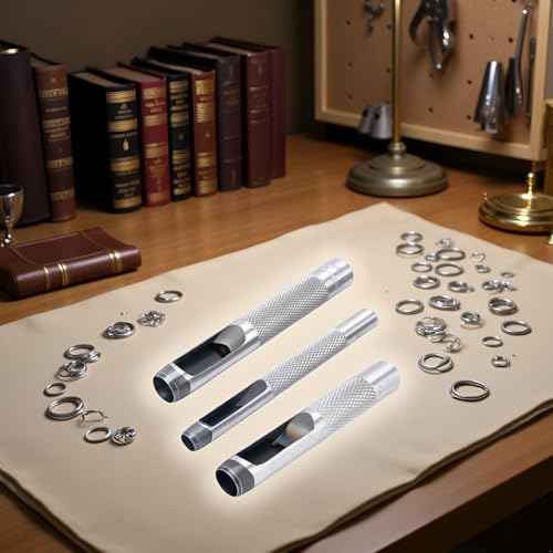 3 Pcs Grommets Hole Punch, Steel Hollow Leather Punch Set, 3-Piece Set (1/4, 3/8, 1/2 inch) is an Original Accessory for The Grommet Tool Kit, Grommet Kits
