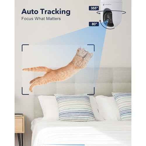 Indoor Security Camera 2K, Pet Camera with Phone App, WiFi Cameras for Home Security Camera for Dog/ Baby Monitor/Elder Pan Tilt, 5/2.4GHz, 24/7, 2-Way Talk, Human Detection, Motion Tracking, Cloud