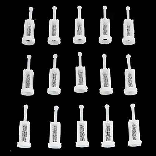 RLECS 30pcs Universal Spray Gun Filters Disposable HVLP Gravity Feed Paint Strainers Fine Mesh, White