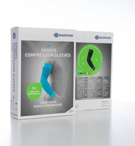 Bauerfeind Sports Compression Arm Sleeves - Gradient Compression Improves Oxygen/Blood Circulation - 1 Pair