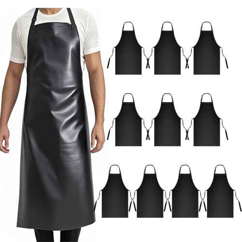 GoldPig Heavy-Duty Waterproof Apron, Chemical Resistant Rubber Vinyl for Industrial, Lab, Kitchen, Butcher & Grilling (40")