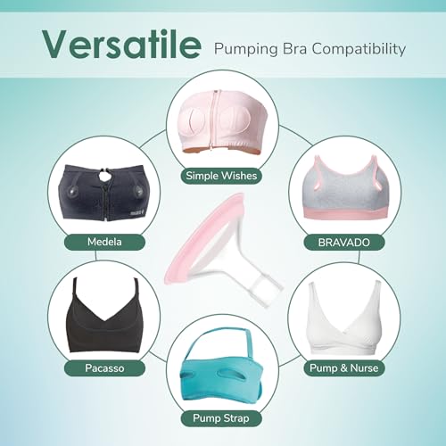 17mm Maymom MyFit Shields, Pano Series; Compatible with Medela Breast Pump- PersonalFit, Freestyle, Harmony, Maxi, Freestyle Flex Connector; Connect to Maymom Widemouth/Narrow Connector, 2pcs
