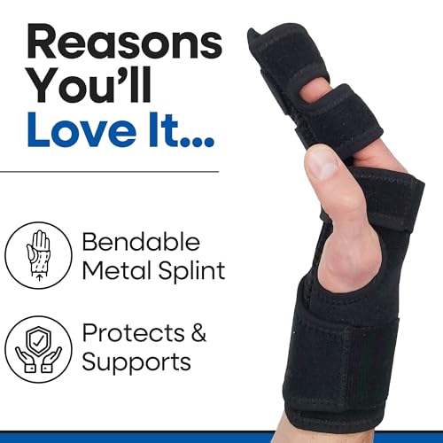Trigger Finger Splint Finger Brace | Middle Finger Splint | Splint For Fractures, Broken Ring Finger, Arthritis, Tendonitis | Mallet Finger Splint Straightener Immobilizer | (LEFT SMALL-MEDIUM)