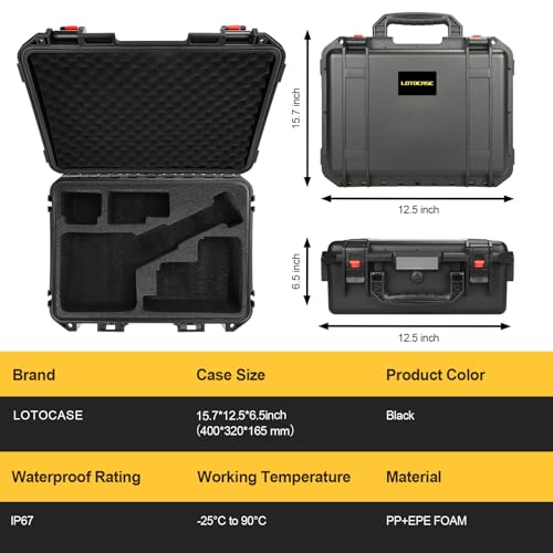 Hard Case for Dewalt Angle Grinder - Tool Bag for Dewalt 20V MAX XR Grinder Tool DCG412B, Waterproof & Shockproof Tool Box for Grinder/Cutting Wheels/Battery/Charger/Side Handle (Case Only)