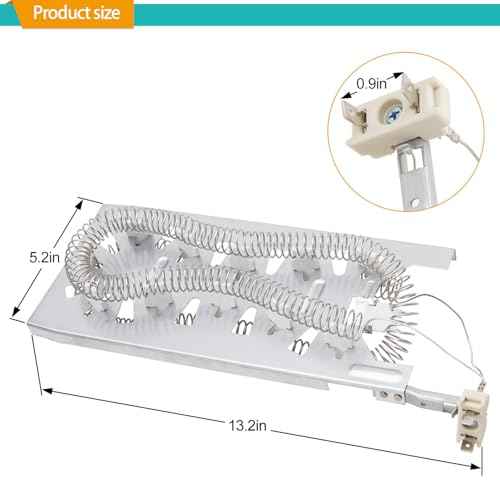 Dryer Heating Element Kit Fit for Maytag MED7230HW1 MED7230HW2 MED7230HW0 MED7230HC1 MED7230HC2 MED9800TQ0 MED9700SQ0 MED9600SQ0 MED8200FW2 MED8200FC2 MED8630HW0 MED8630HW2 MED8630HC1