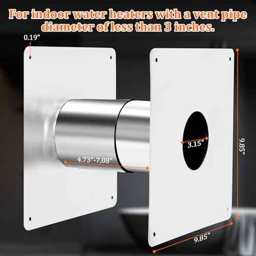 3.15" Thickening Stainless Steel Vent Wall Thimble,Suitable for Walls Ranging from 4.7 "to 7.0",for Indoor Gas Tankless Water Heater,Ideal for Home Heating and Bathroom Setups