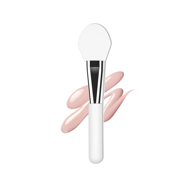 Facial Mask Application Brush, Soft Silicone Big Head Shape White Brush Head Cosmetic Tool for Body Lotion, Mud, Clay, Charcoal Mixed Mask
