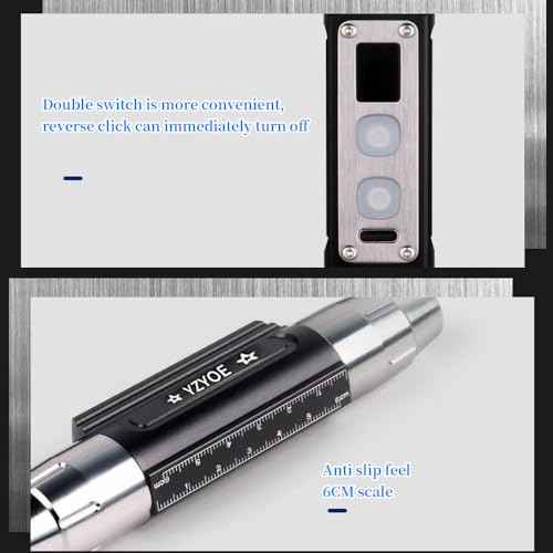 Ultra Bright Jade Recognition Flashlight, Outdoor Gemstone Mineral Detection Light with Charge Display, Enhanced 365nm UV Black Mirror Black Light Pen, White Lights, Yellow Lights, red lamp.