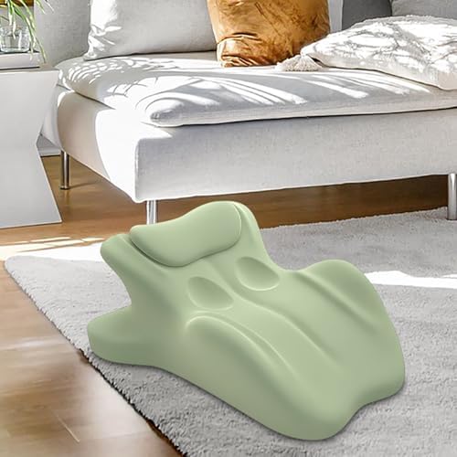Ergonomic Back Support Pillow for Reading, Memory Foam Couples Pillows, Butt Cushion for Couples, Waist and Neck Support, Multi-Position Comfort Bed Pillow for Sitting and Lying (Green)