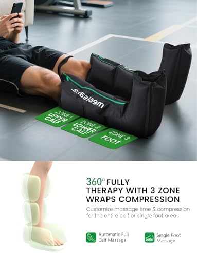 Medisana Leg Massager with Heat and Compression, Leg Massager for Circulation and Pain Relief, Foot and Calf Massager Machine for Edema, Relax Recover-Birthday Gifts for Dad Men Mom Women