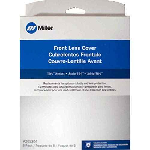 Miller 265304 Front Cover Lens for T94 Series Welding Helmets, 5 pack
