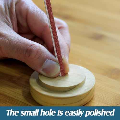 Honoson 70 Pcs Sanding Sticks Polishing Sticks Fine Sanding Twig Coded Abrasive Sand Twig for Plastic Model Assorted Metal and Wood Sand Tool Accessory for Craft(Low Grits Rating,Half Moon)