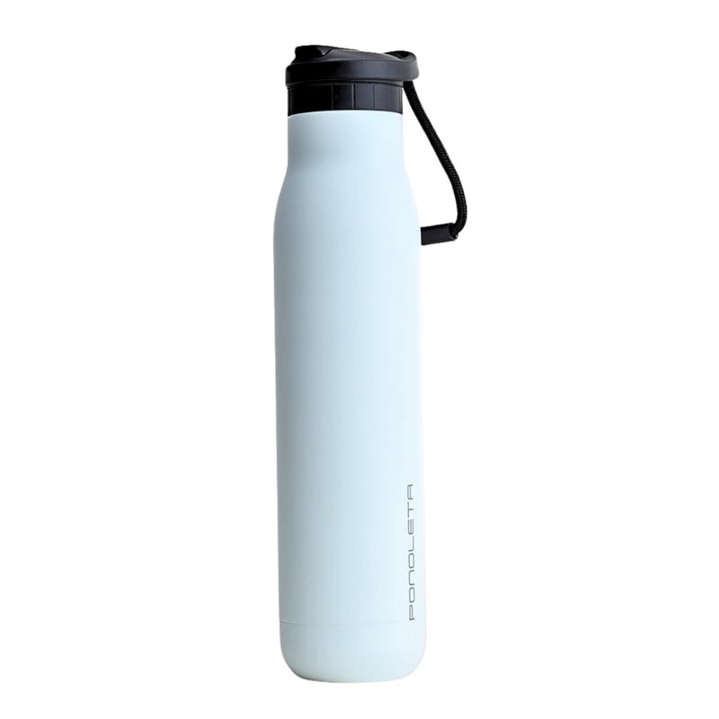 Ponoleta Slim Water Bottle, Stainless Steel with Straw, Standard Mouth for Sports and Travel, Double Vacuum Insulated, BPA-Free, Leak Proof
