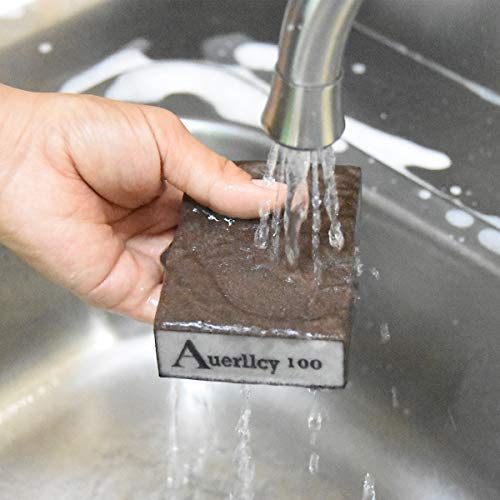 Sanding Sponge, Auerllcy 6 Pieces 60/80/100/120/180/220 Grit Sanding Blocks Assortment, Coarse/Medium/Fine. Washable and Reusable.