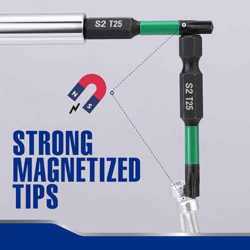 WORKPRO 12pcs T25 Torx Impact Screwdriver Bit Set, CNC Machined S2 Steel Tips with Magnetism, 1/4¡± Hex-Shank Star Driver Bit, 2¡± Long Impact Screwdriving Bits with Storage Box