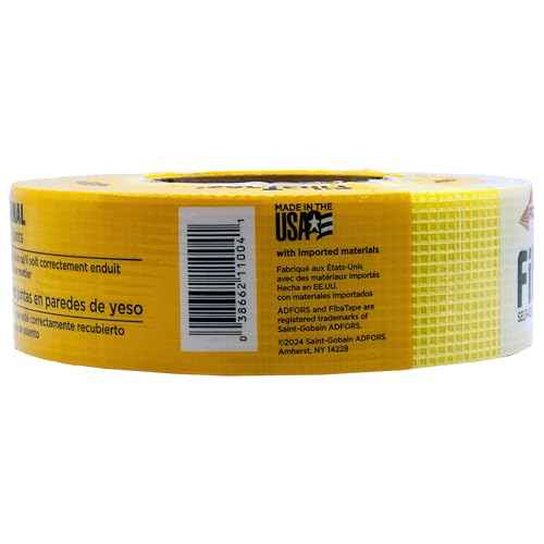 ADFORS Saint-Gobain FDW6429-U FibaTape Drywall Joint Tape, 1-7/8-Inch x 300-Feet, Yellow