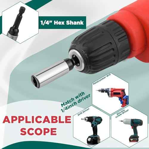 2 Pcs Eye Lag Driver 1/4in Hex Eye Lag for Quick Dispensing, Ceiling Tile Hanger Driver for Professional Drywall & Ceiling Installations, Length: 2-5/8 Inch