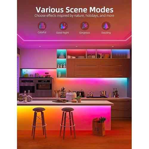 Lamomo LED Neon Rope Lights 32.8Ft, RGB LED Strip Lights Control with App/Remote, Music Sync Color Changing Waterproof Flexible Led Light Strip, Cuttable Gaming Neon Lights for Bedroom Indoor