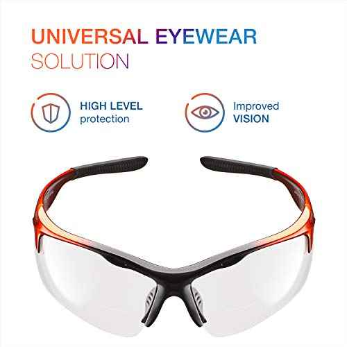 ToolFreak Rebel Bifocal Safety Glasses, ANSI z87+ Impact and UV
