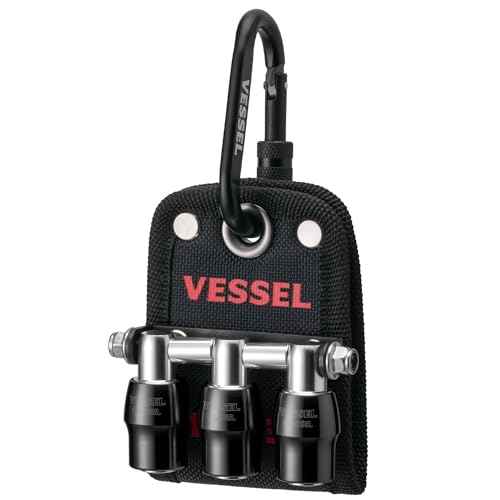 Vessel QB-10B3K Quick Catcher 3 Row Holder, Black